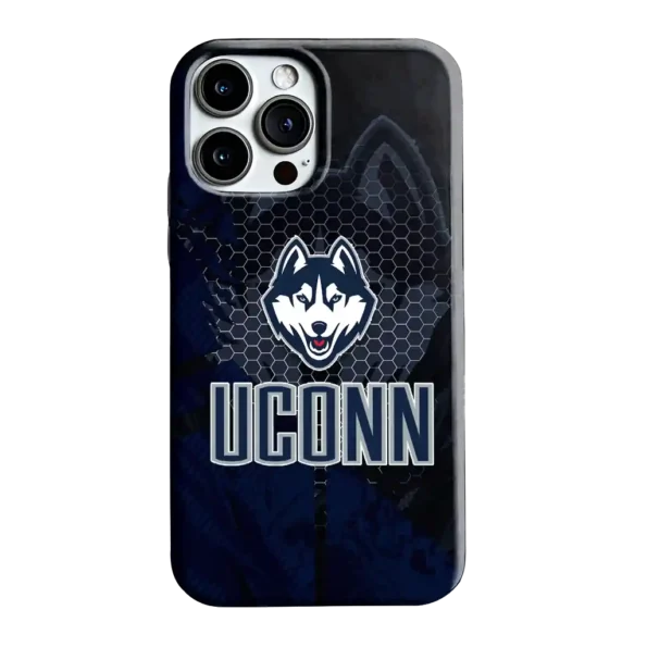 uconn huskies web overlay blue phone case best selling