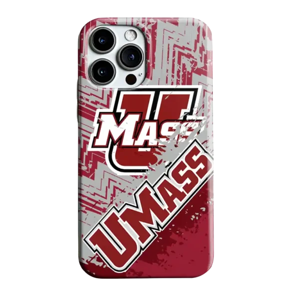 umass minutemen abstract zigzag red phone case best selling