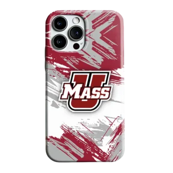 UMass Minutemen Brushstroke Clash Red White Phone Case