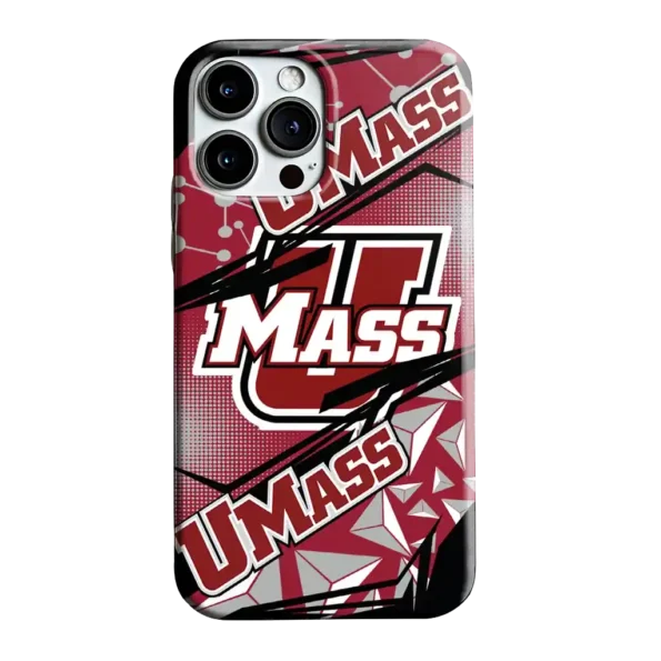 umass minutemen jagged flash red black phone case best selling