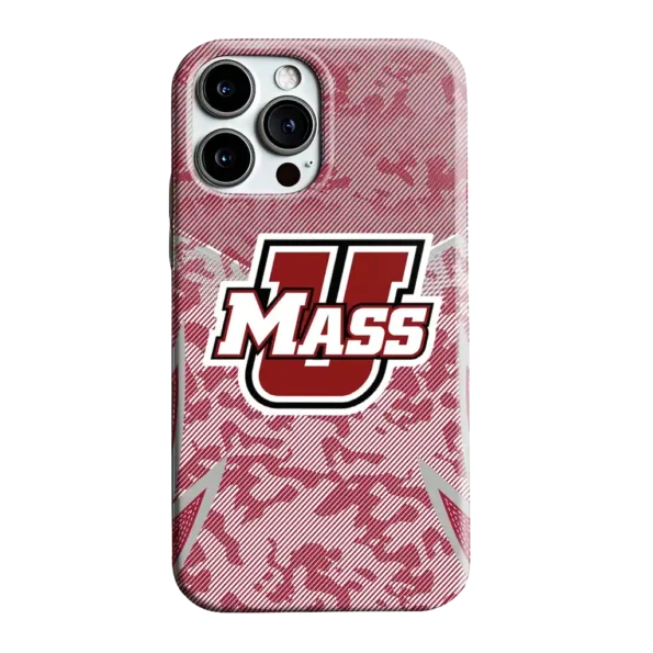 umass minutemen striped overlay red phone case best selling