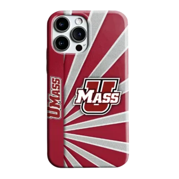 UMass Minutemen Sunburst Rays Red Phone Case
