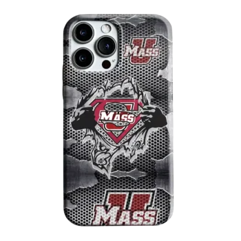 UMass Minutemen Superman Emblem Burst Gray Phone Case