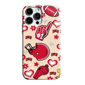UNLV Rebels Helmet Hearts Red Cream Phone Case