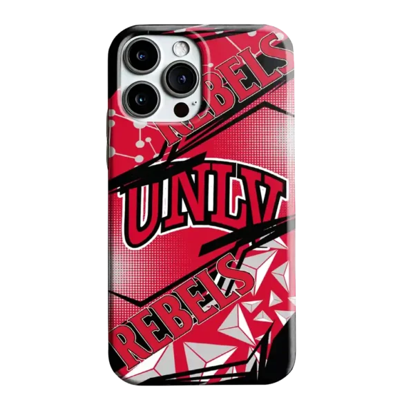 unlv rebels jagged flash red black phone case best selling