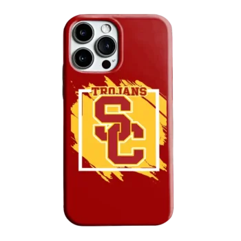 USC Trojans Brush Square Red Phone Case