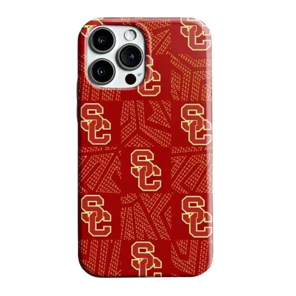 usc trojans chevron squares red phone case best selling