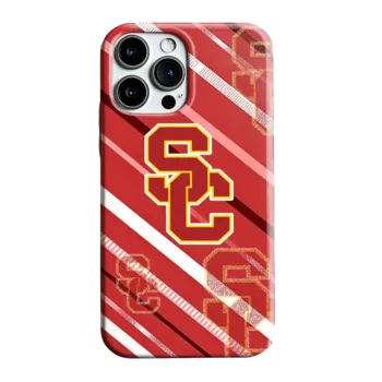 USC Trojans Linear Stripes Red Phone Case