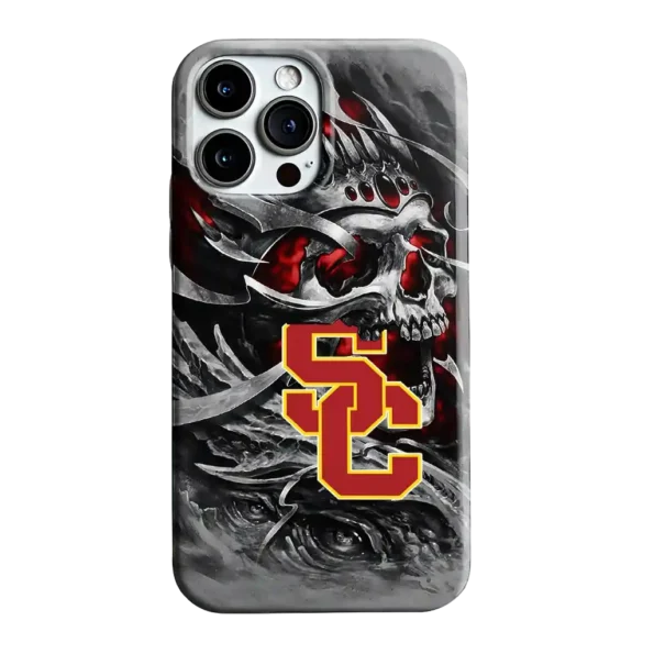 usc trojans skull blades red gray phone case best selling