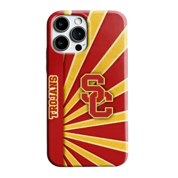 USC Trojans Sunburst Rays Red Phone Case
