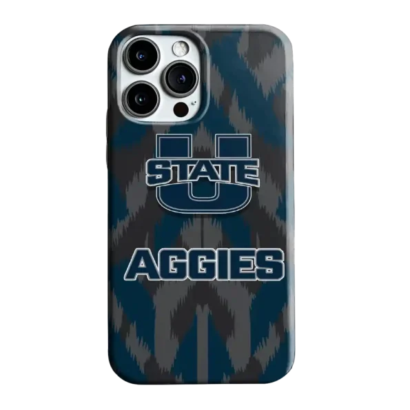 utah state aggies chevron zigzag navy phone case best selling