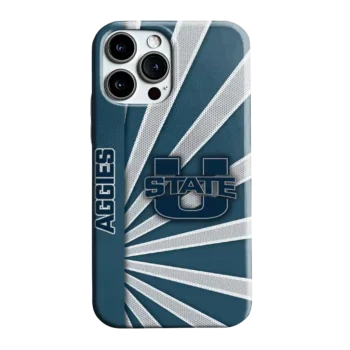 Utah State Aggies Sunburst Rays Navy Phone Case