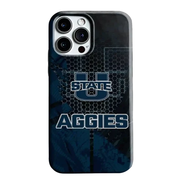 utah state aggies web overlay navy phone case best selling