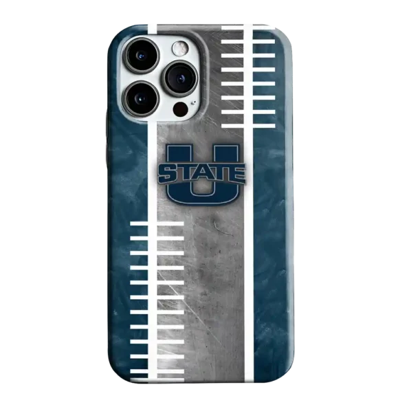 utah state aggies yard markers navy gray phone case best selling