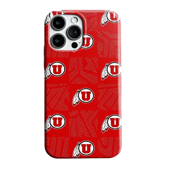 utah utes chevron squares red phone case best selling
