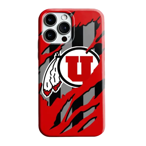 utah utes claw scar red black phone case best selling