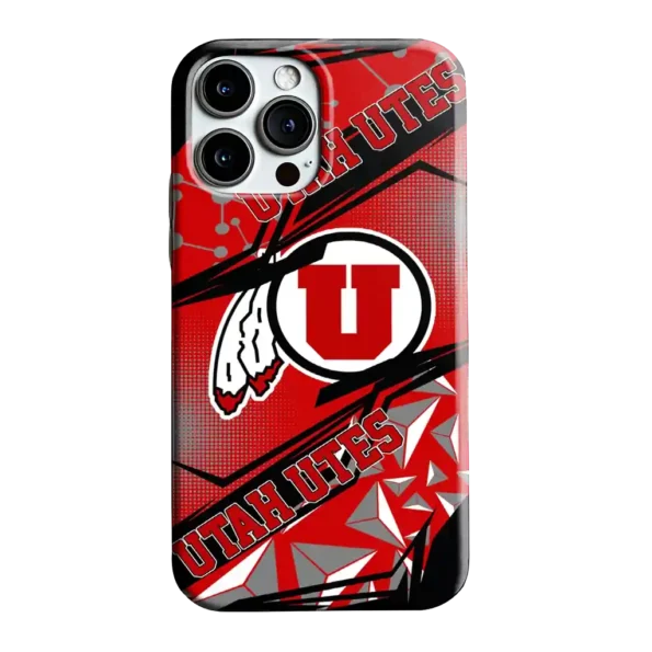 utah utes jagged flash red black phone case best selling