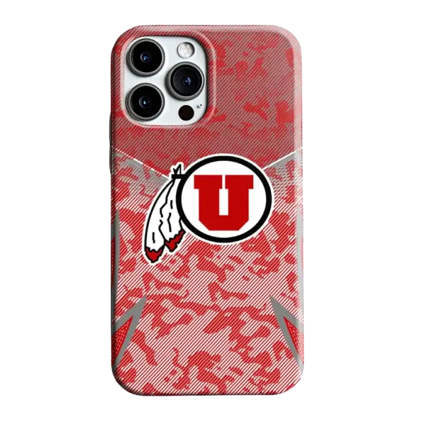 utah utes striped overlay red phone case best selling