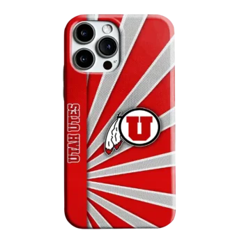Utah Utes Sunburst Rays Red Phone Case