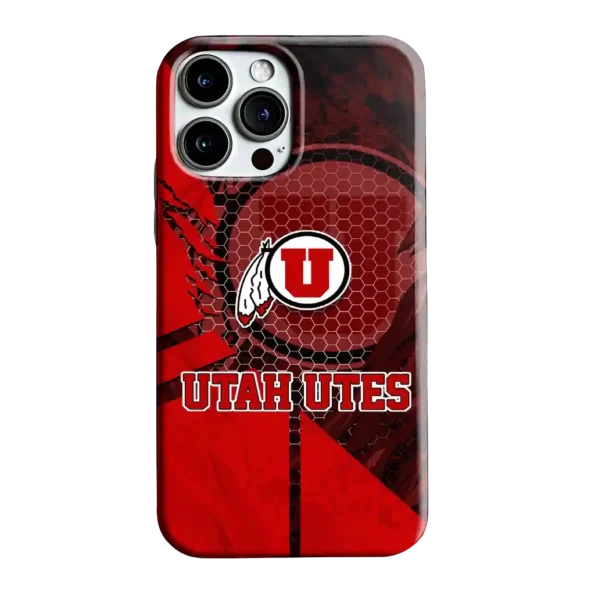 utah utes web overlay red phone case best selling