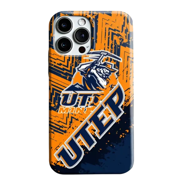 utep miners abstract zigzag blue phone case best selling