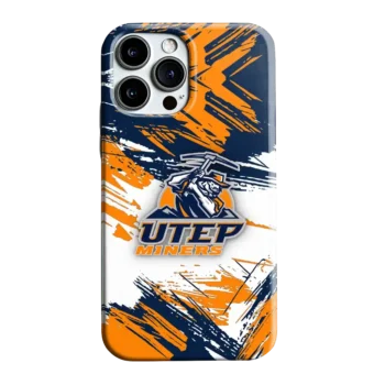 UTEP Miners Brushstroke Clash Blue White Phone Case