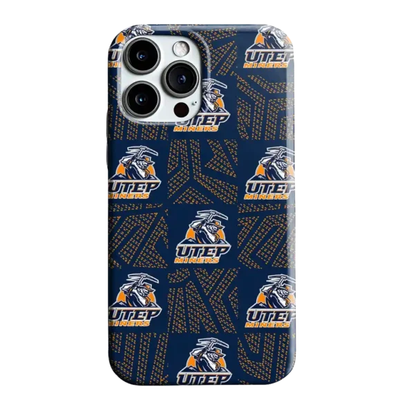 utep miners chevron squares blue phone case best selling
