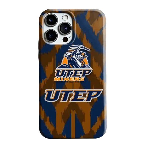 utep miners chevron zigzag blue phone case best selling