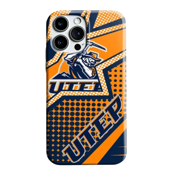 utep miners star outline blue phone case best selling