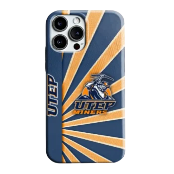 UTEP Miners Sunburst Rays Blue Phone Case