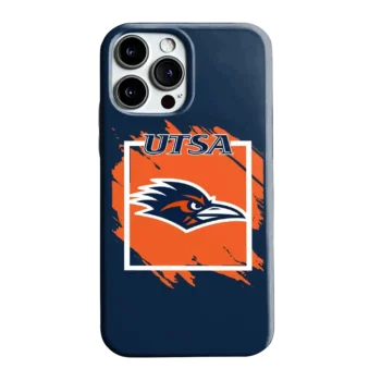 UTSA Roadrunners Brush Square Orange Phone Case
