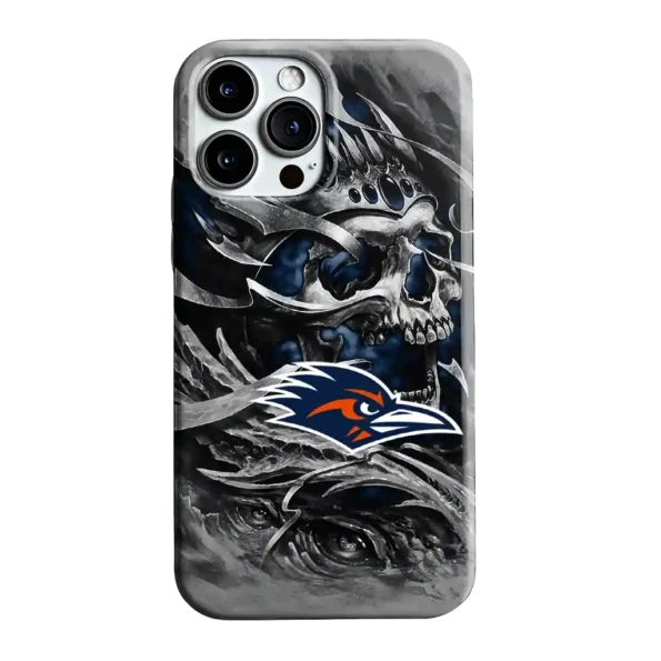 utsa roadrunners skull blades orange gray phone case best selling