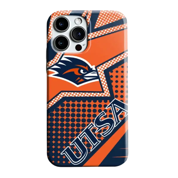 utsa roadrunners star outline orange phone case best selling