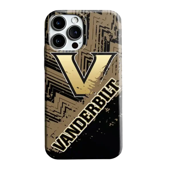 vanderbilt commodores abstract zigzag black phone case best selling