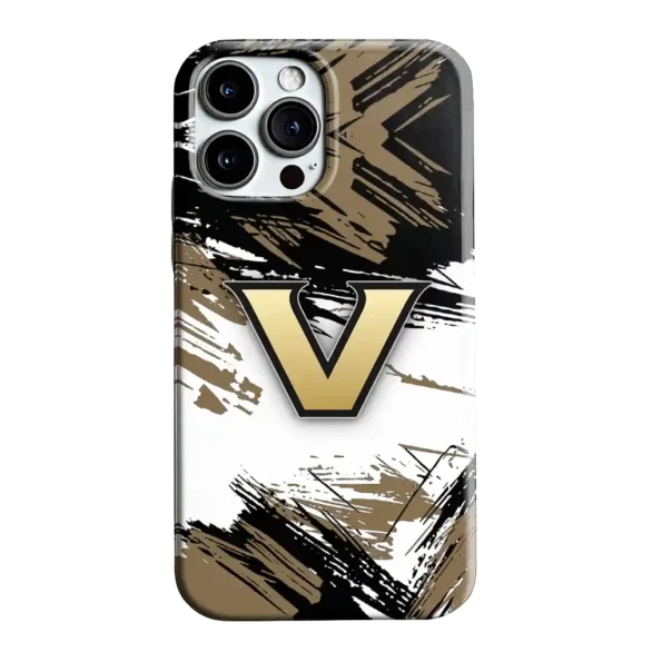 vanderbilt commodores brushstroke clash black white phone case best selling