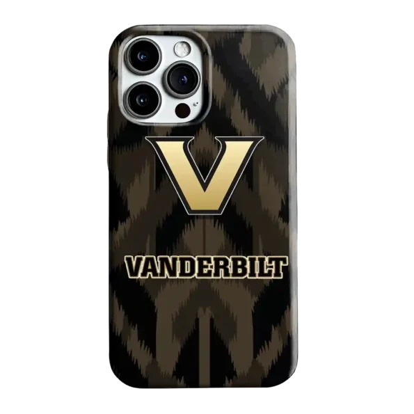 vanderbilt commodores chevron zigzag black phone case best selling