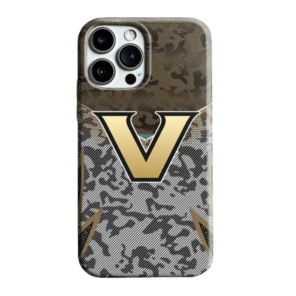 vanderbilt commodores striped overlay black phone case best selling