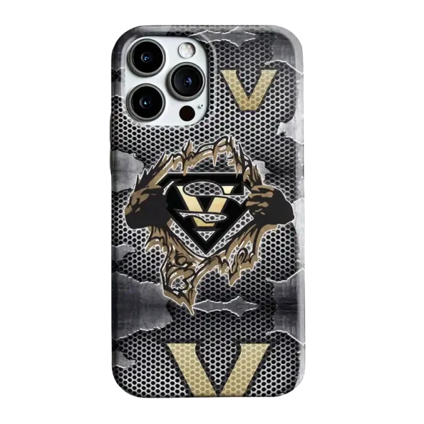 vanderbilt commodores superman emblem burst gray phone case best selling