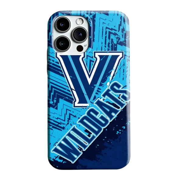 villanova wildcats abstract zigzag navy phone case best selling