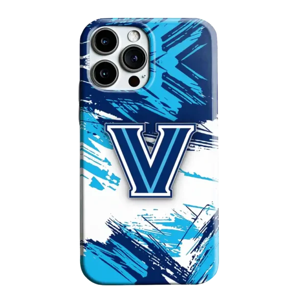 villanova wildcats brushstroke clash navy white phone case best selling
