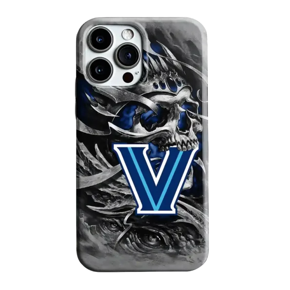 villanova wildcats skull blades navy gray phone case best selling