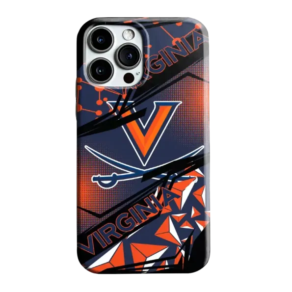 virginia cavaliers jagged flash blue black phone case best selling
