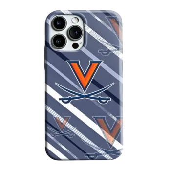 Virginia Cavaliers Linear Stripes Blue Phone Case