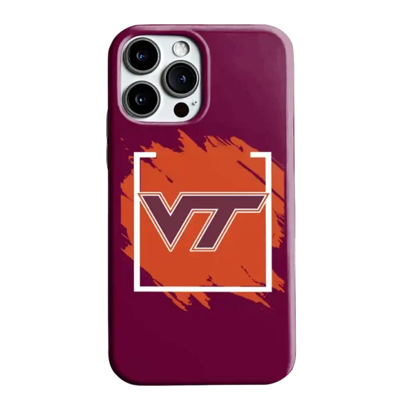 virginia tech hokies brush square maroon phone case best selling