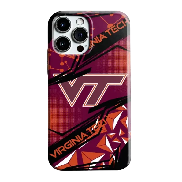 virginia tech hokies jagged flash maroon black phone case best selling