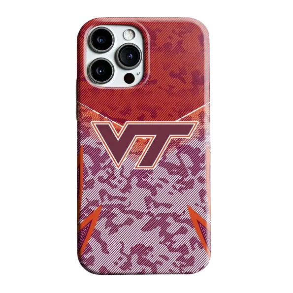 virginia tech hokies striped overlay maroon phone case best selling