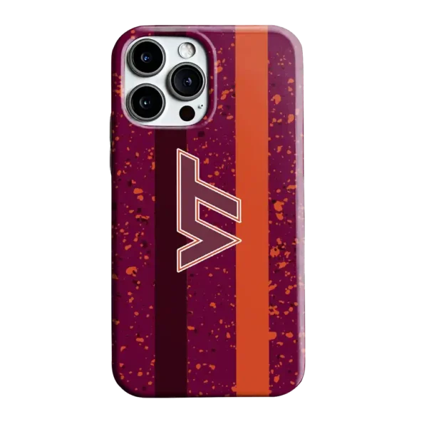 virginia tech hokies textured stripe maroon phone case best selling