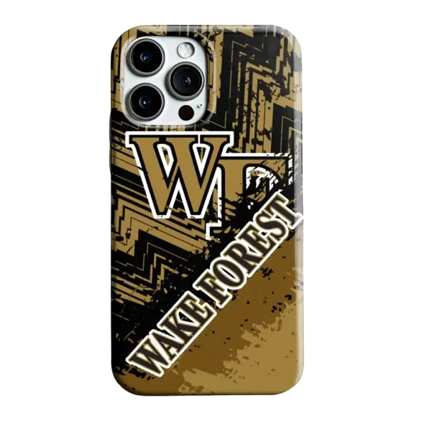 wake forest demon deacons abstract zigzag gold phone case best selling