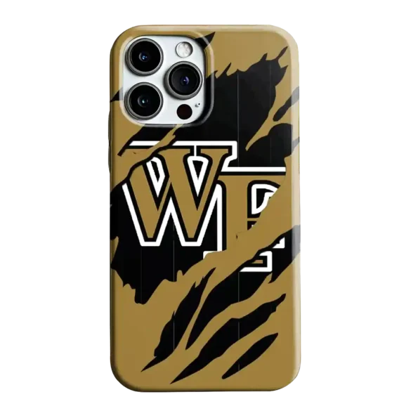 wake forest demon deacons claw scar gold black phone case best selling