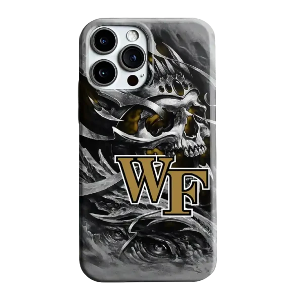 wake forest demon deacons skull blades gold gray phone case best selling